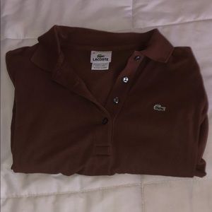 Lacoste Brown Long Sleeve Size 36 Small